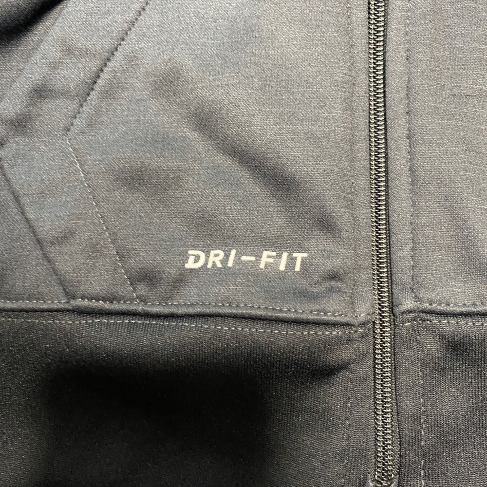Jordan Boys Dri-FIT Full Zip Hoodie Black Red Jumpman Logo Size Large 12-13 - Picture 8 of 9